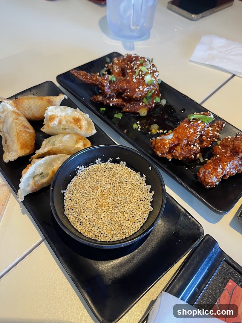 Fried Dumplings and Glazed Wings