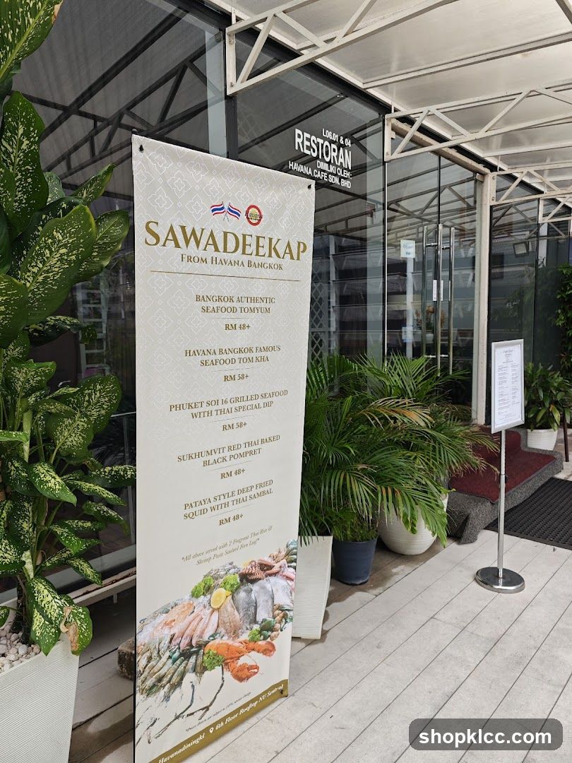 Sawasdeekap From Havana Bangkok Menu
