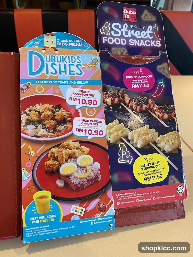 Dubu Yo Street Food Snacks & Kids Menu