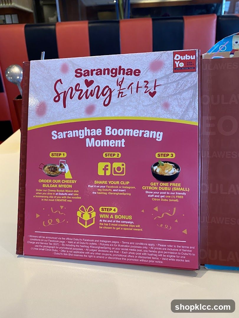 DubuYo Saranghae Spring Boomerang Moment Promotion