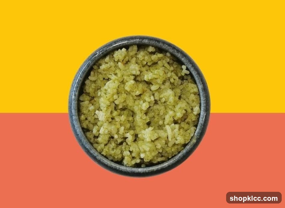 Bowl of Green Rice