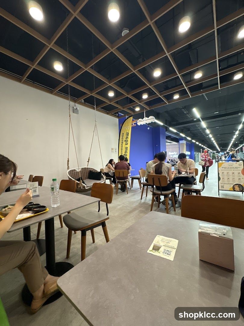 Cafe Interior with Seating and Decorations