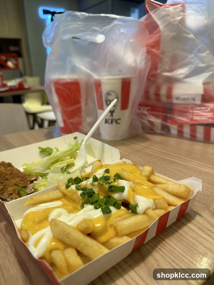 KFC meal with cheese fries