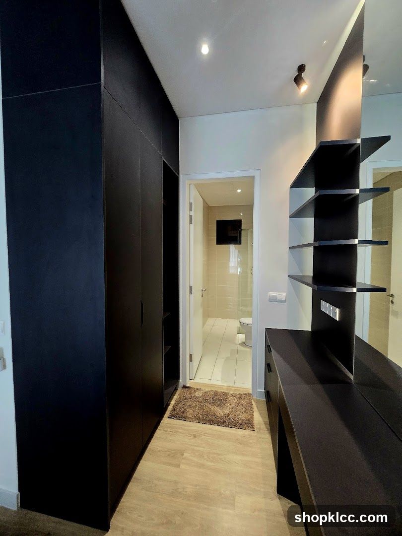 Modern Dressing Room with Ensuite Bathroom