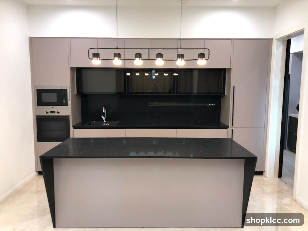 Modern Kitchen Island and Cabinets