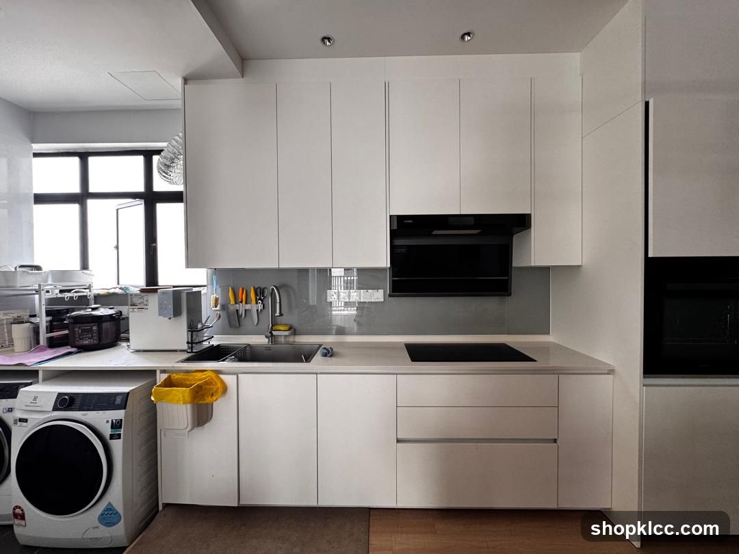 Modern Kitchen with White Cabinets