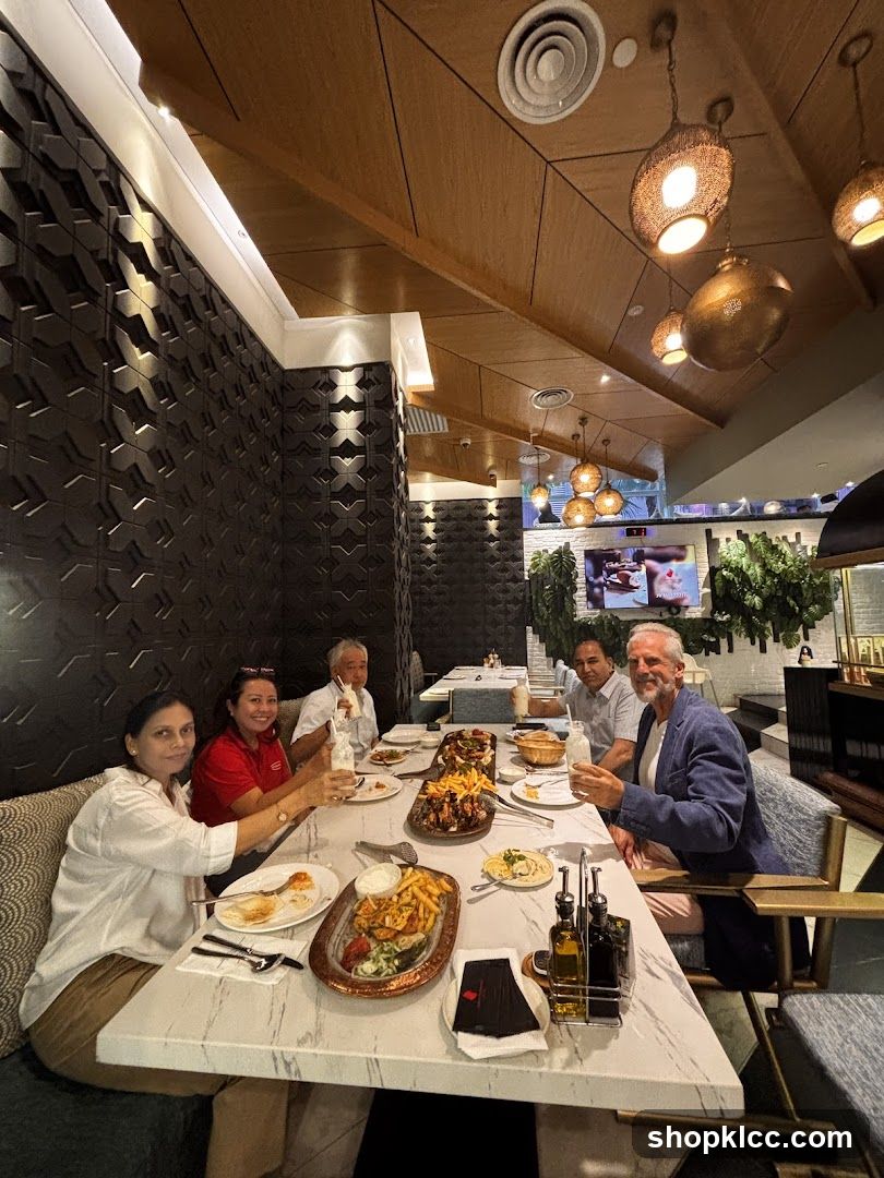 People dining at a restaurant