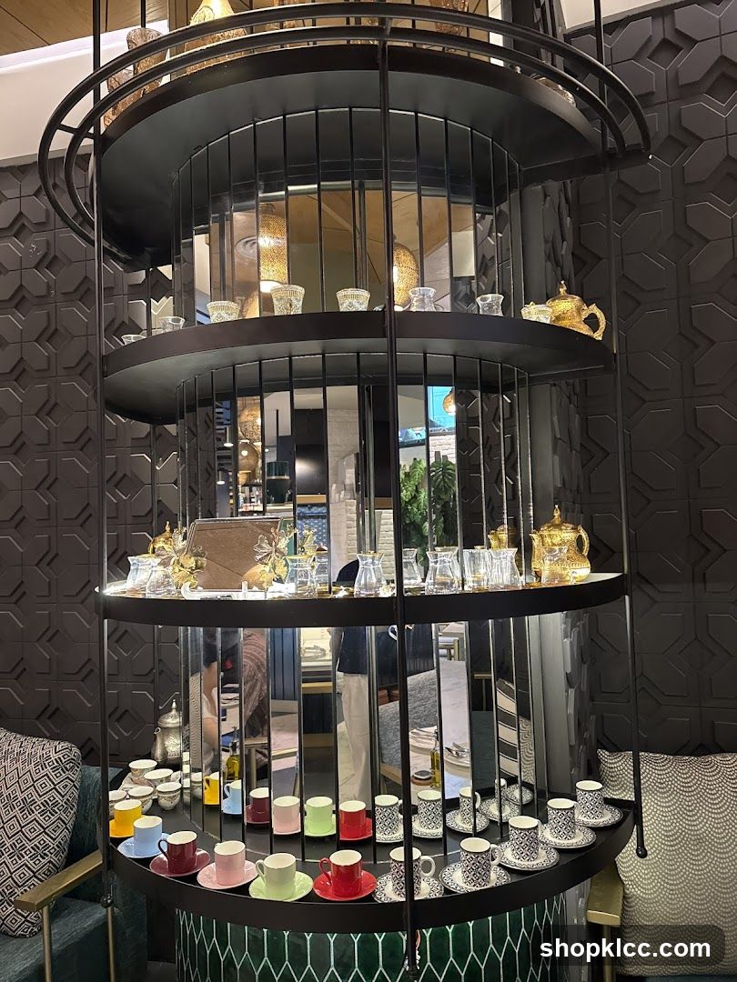 Display of Coffee Cups and Teapots