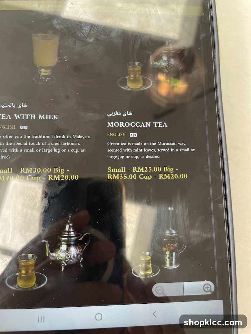 Tea Menu