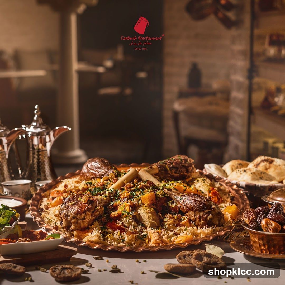 Tarbush Restaurant Food Spread