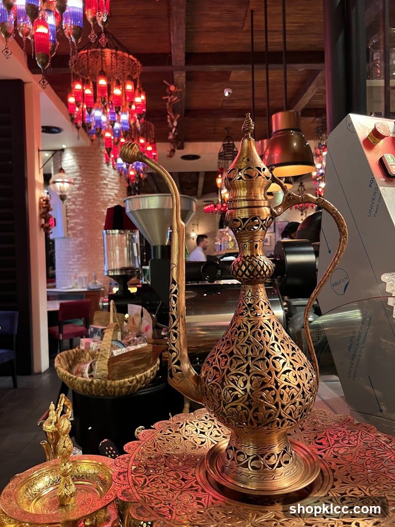 Ornate Coffee Pot and Decor