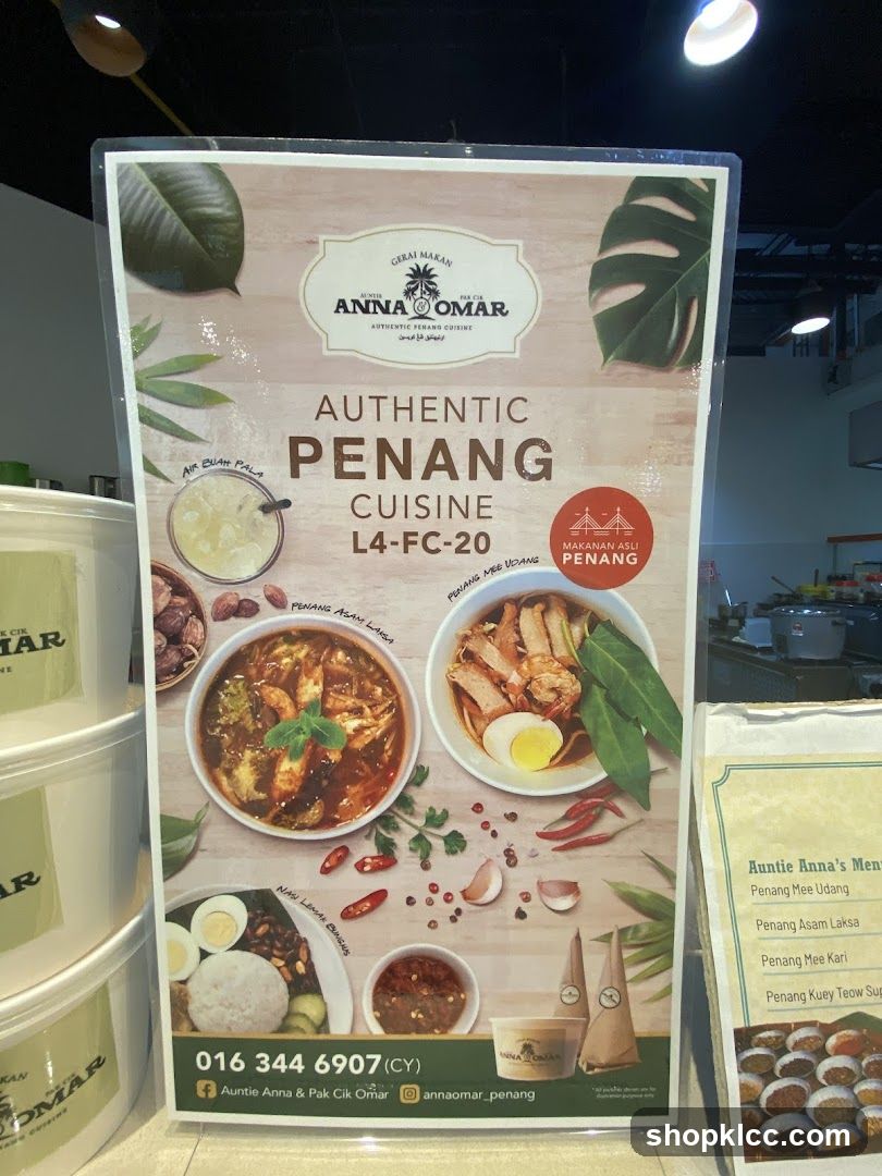 Authentic Penang Cuisine Menu