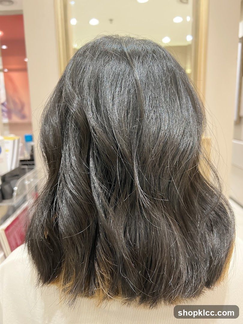 Woman's Dark Wavy Hair