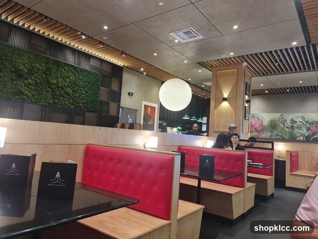 Restaurant Interior with Booth Seating