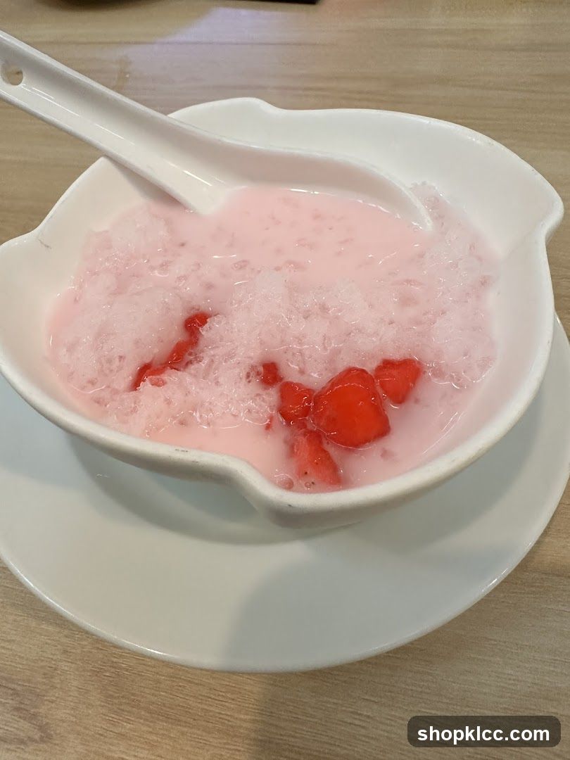Strawberry Dessert with Shaved Ice