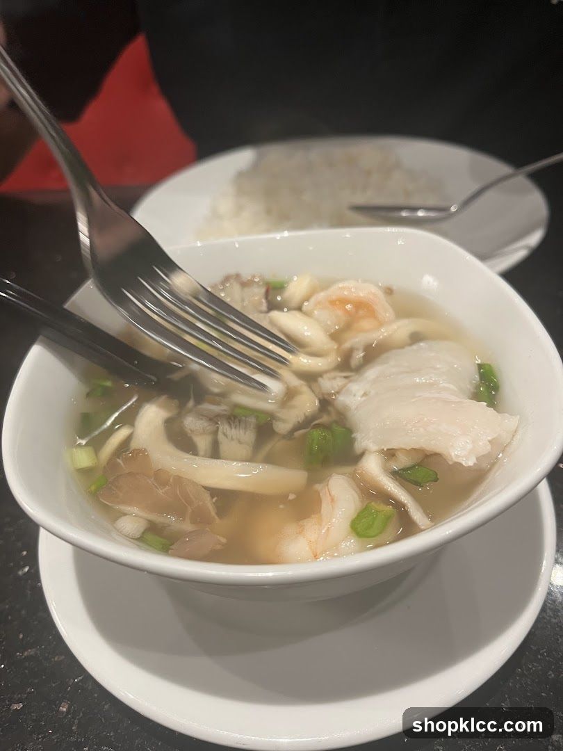 Soup with Shrimp and Mushrooms