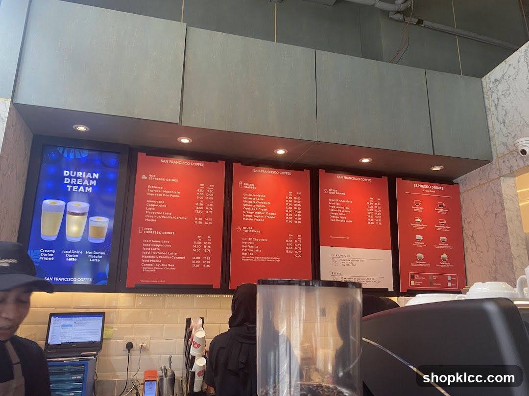 San Francisco Coffee Menu