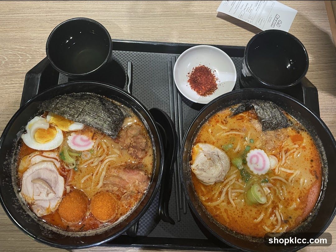 Two bowls of ramen