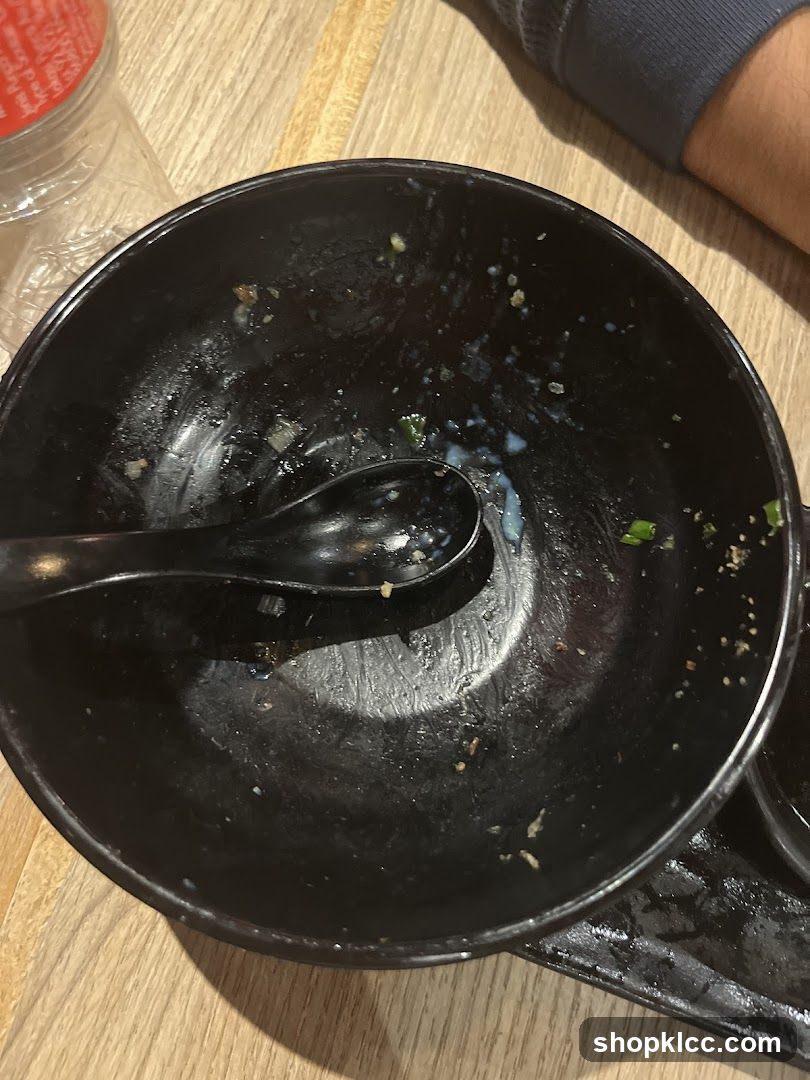 Dirty Bowl with Spoon