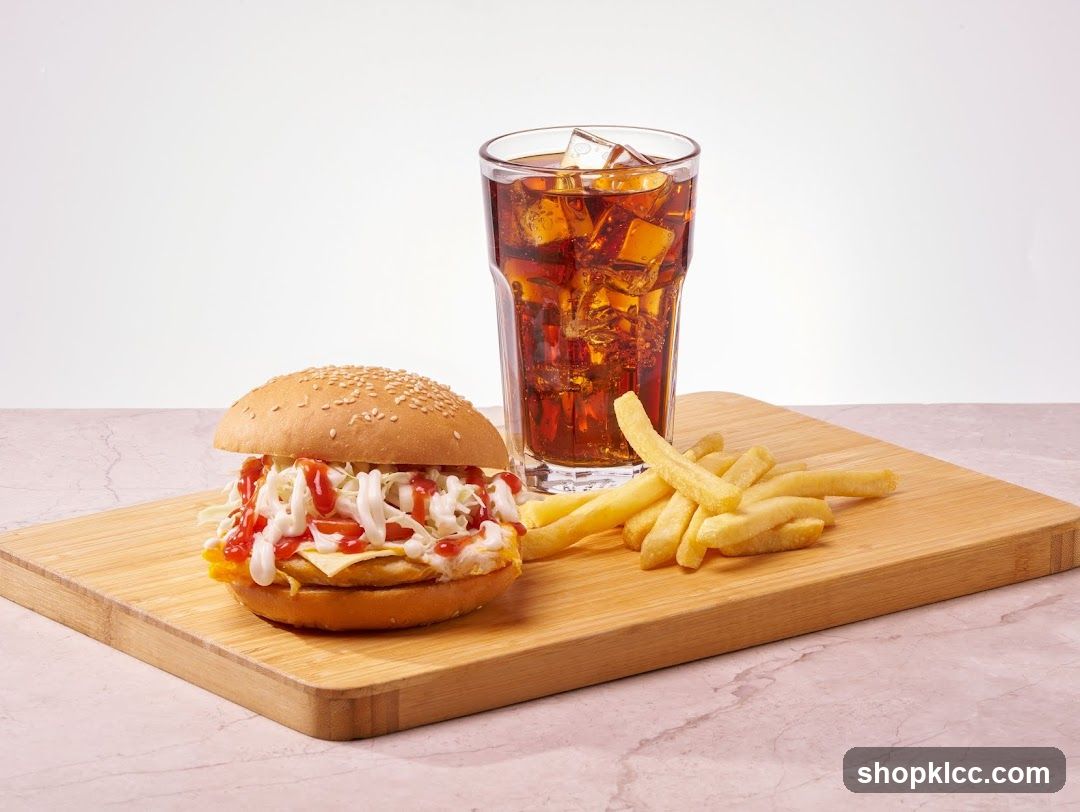 Burger, Fries, and Soda