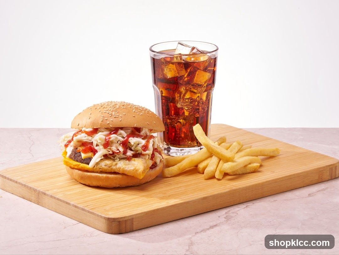 Burger, Fries, and Soda
