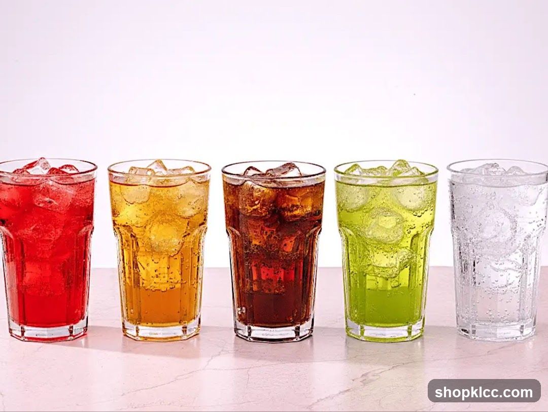 Five Glasses of Iced Soda