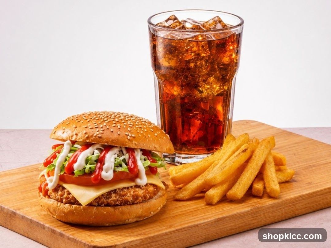 Burger, Fries, and Soda