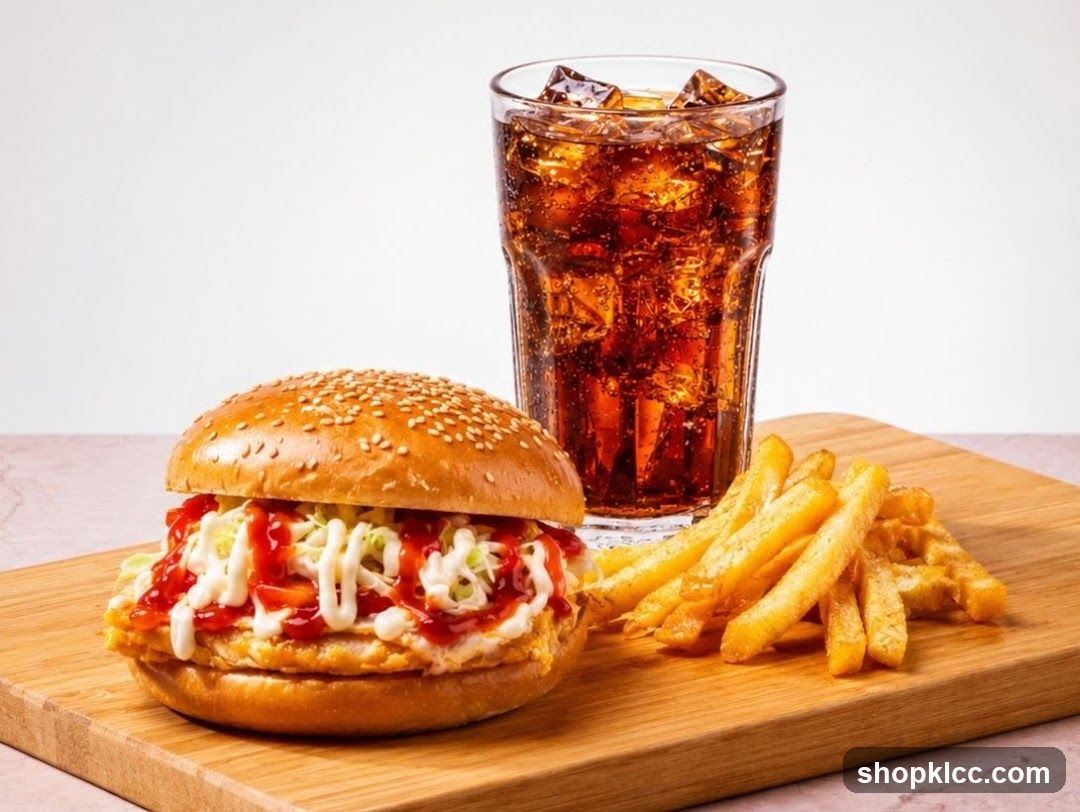 Burger, Fries, and Soda