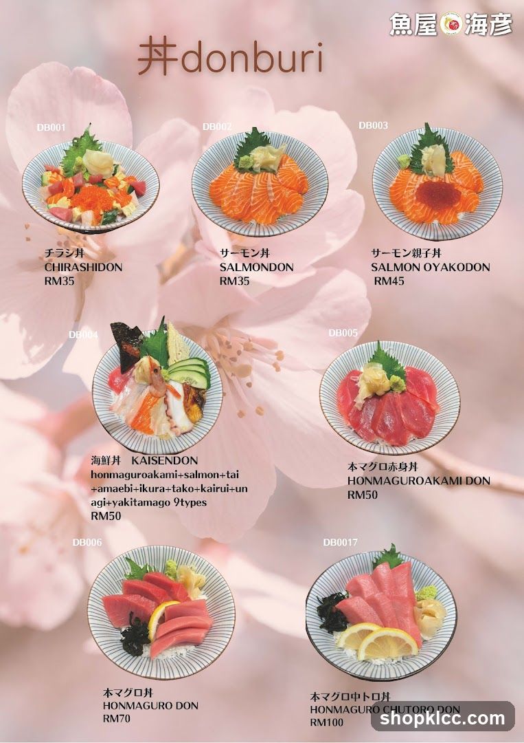 Donburi Menu