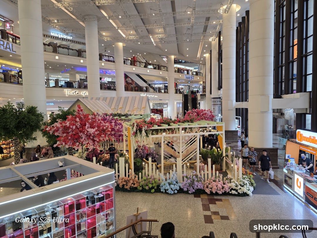Mall Interior with Floral Display