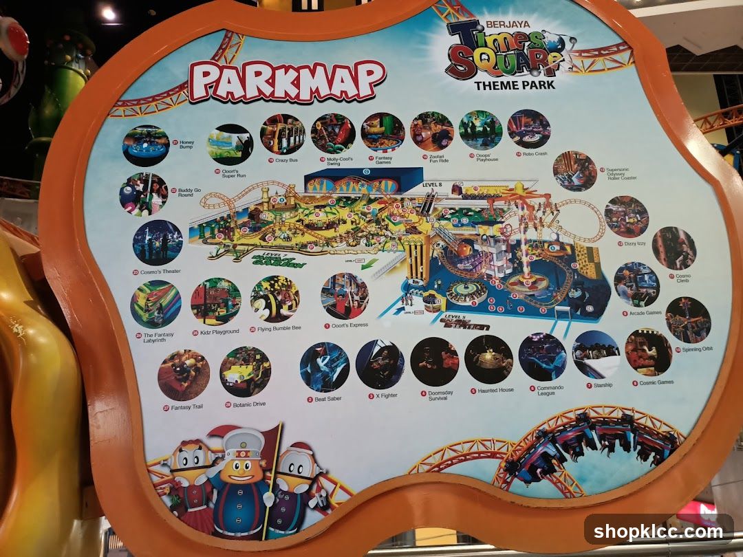 Berjaya Times Square Theme Park Map