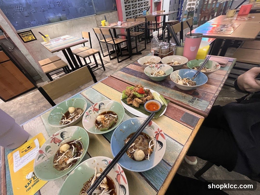 Restaurant Interior with Food