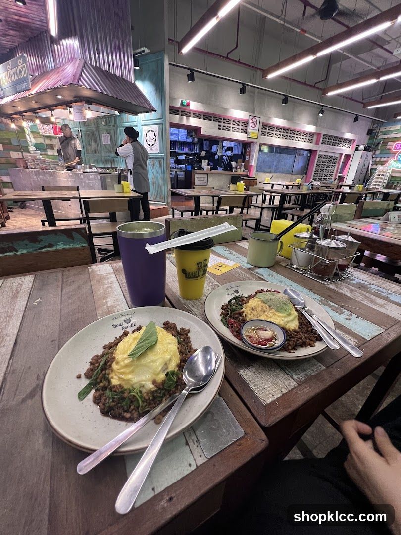 Restaurant Interior with Food