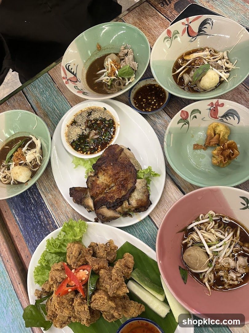 Thai Noodle Soup and Fried Appetizers