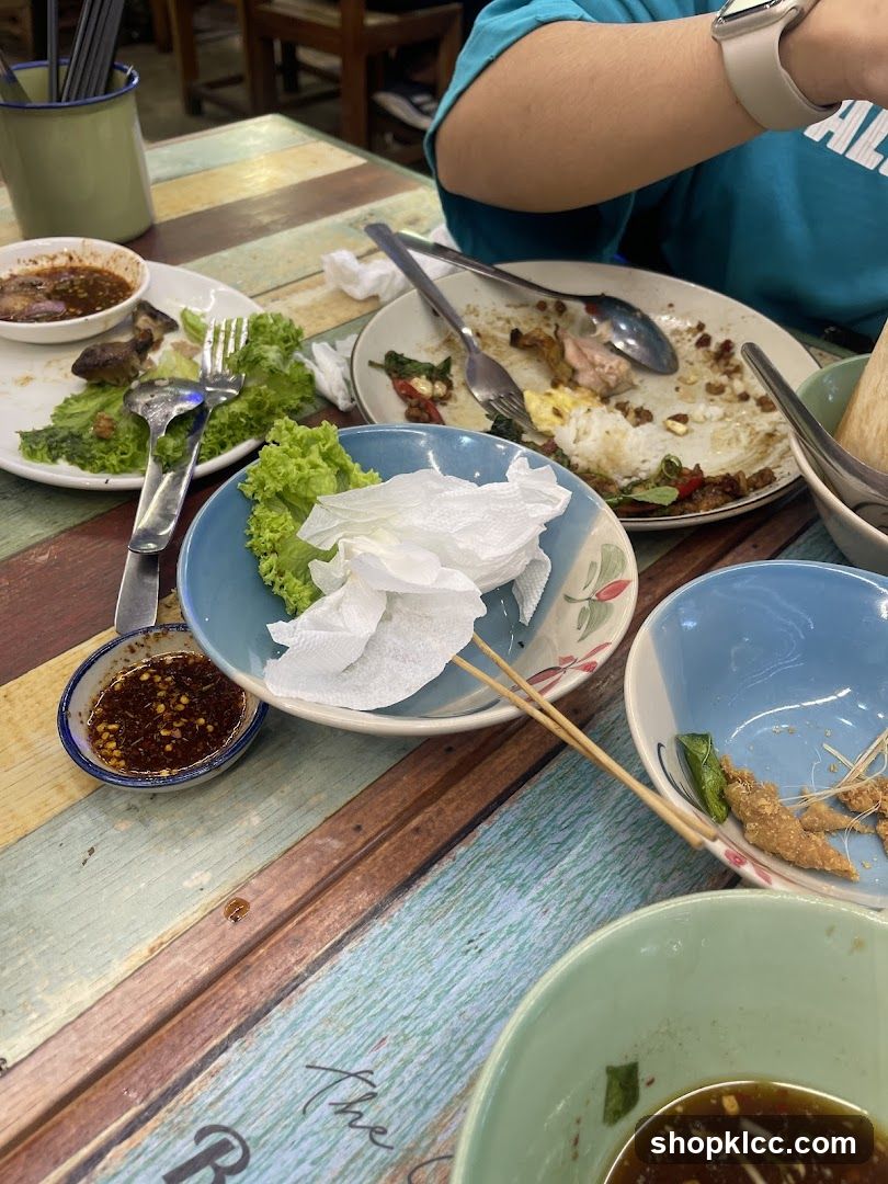 Messy table after a meal