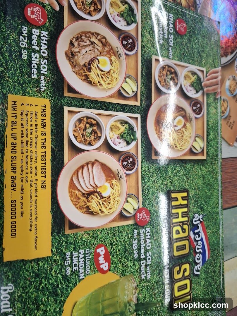 Khao Soi Menu
