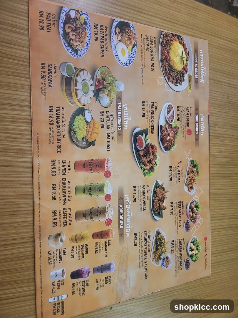 Thai Menu
