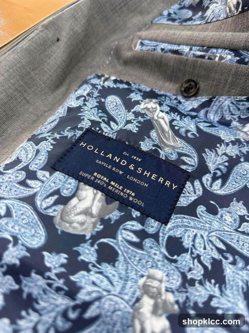 Holland & Sherry Label on Suit Lining