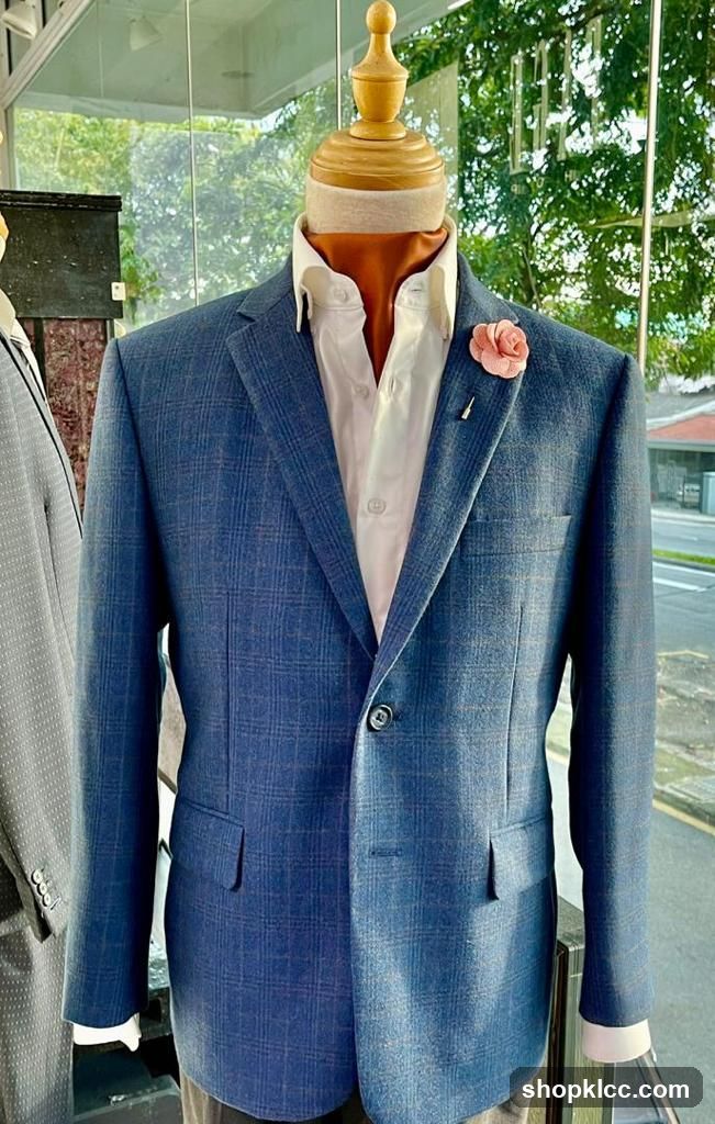 Mannequin in Blue Plaid Suit