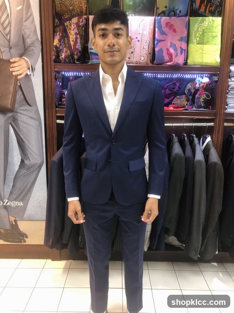 Man in a blue suit