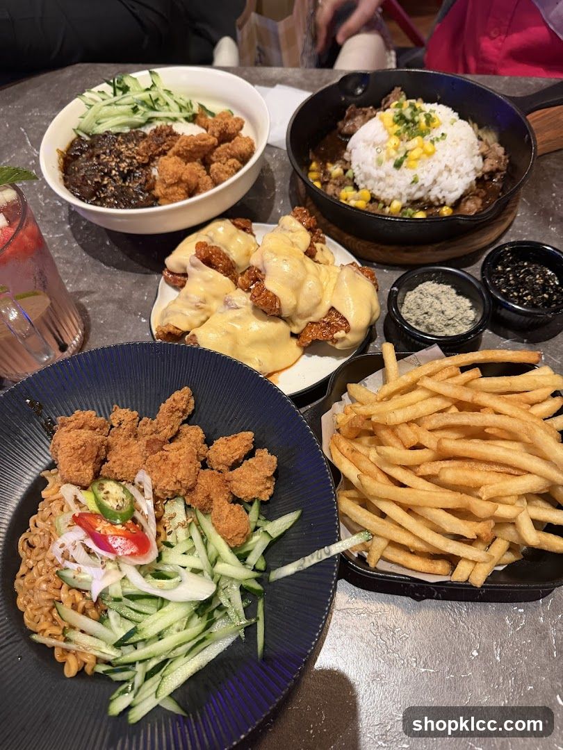 Table with various dishes