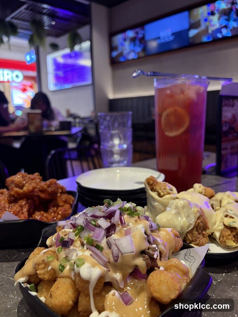 Fried Food Platter with Drink