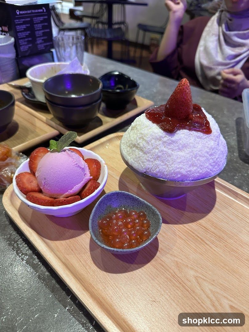 Dessert with Strawberries and Boba