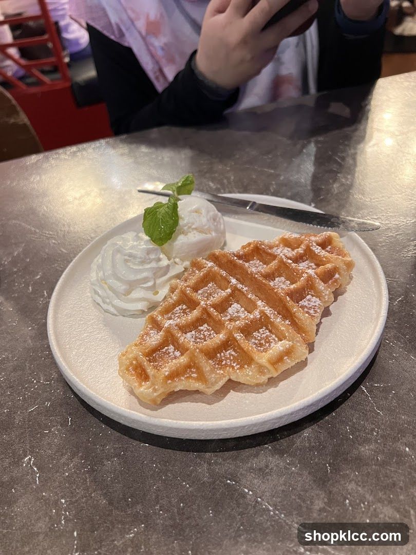 Waffle with Ice Cream