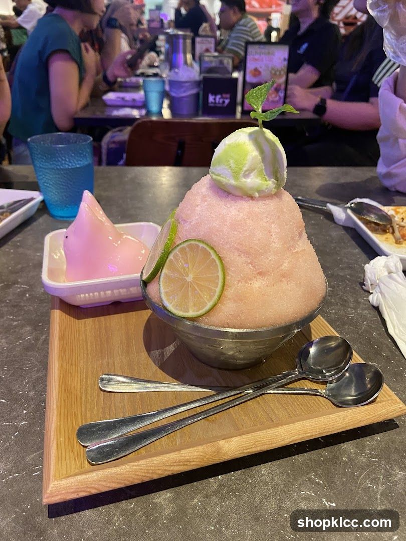 Shaved Ice Dessert with Ice Cream