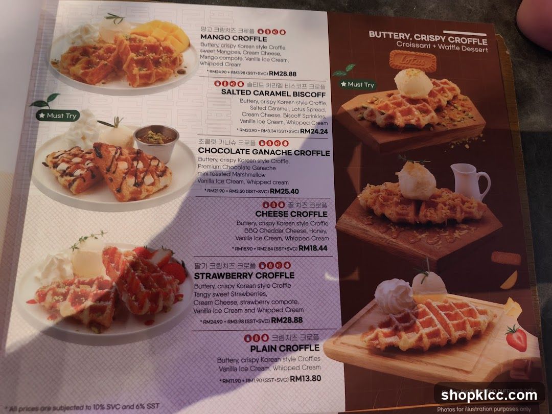 Croffle Menu