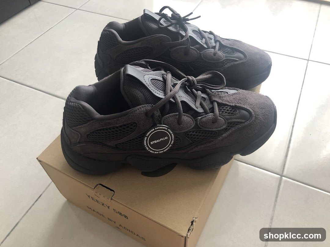 Dark Gray Adidas Yeezy 500 Sneakers