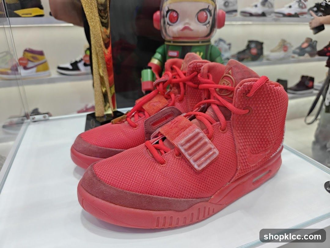 Red Sneakers on Display