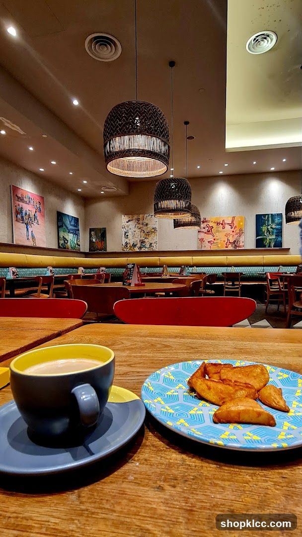 Restaurant Interior with Food