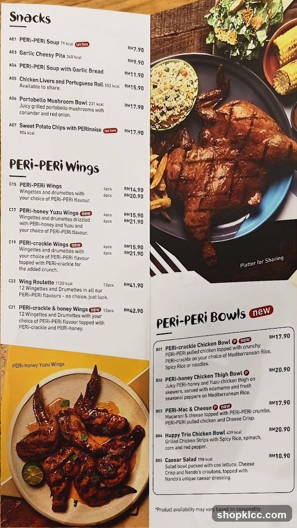 PERI-PERI Snacks and Bowls